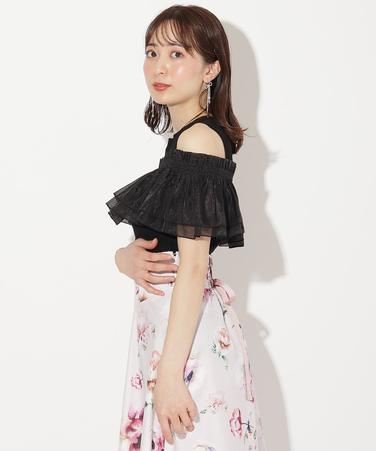 WILLSELECTION「レイヤード風オフショルプルオーバー」|ニット・セーター|