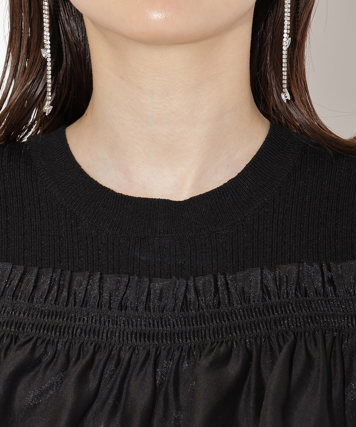 WILLSELECTION「レイヤード風オフショルプルオーバー」|ニット・セーター|