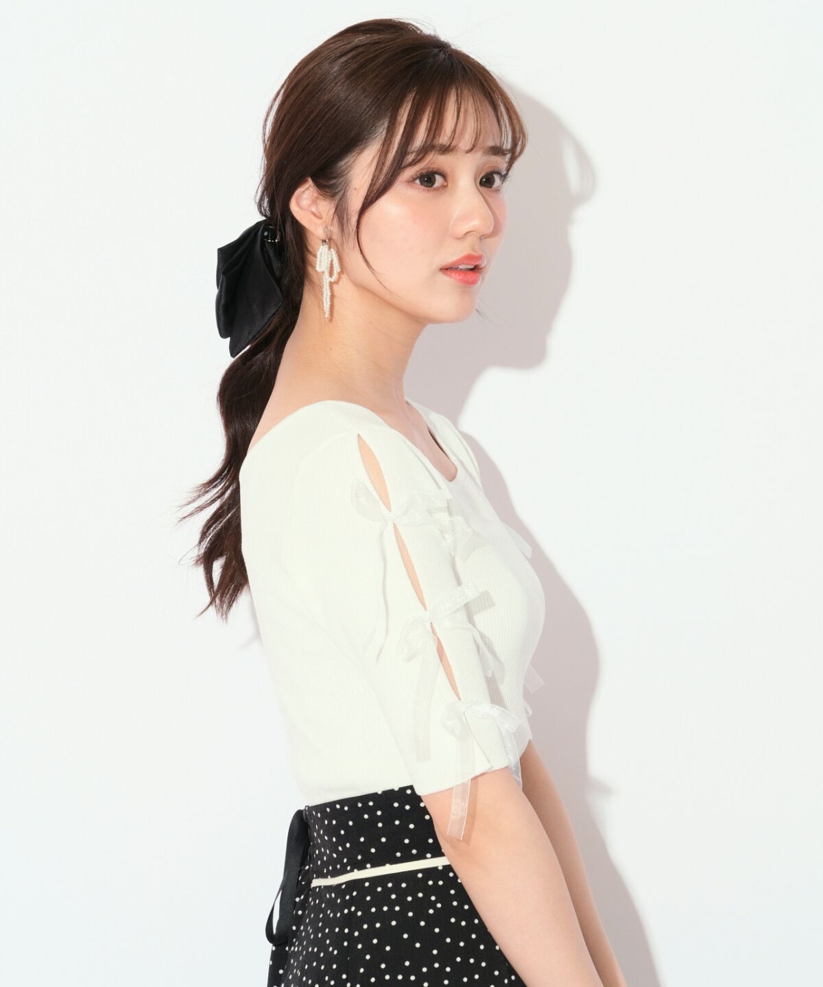 WILLSELECTION「袖リボンニットプルオーバー」|ニット・セーター|