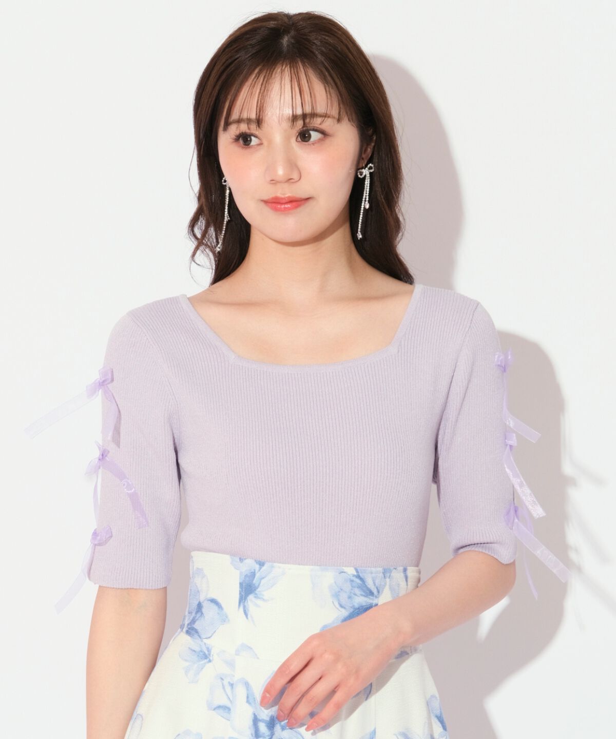 WILLSELECTION「袖リボンニットプルオーバー」|ニット・セーター|