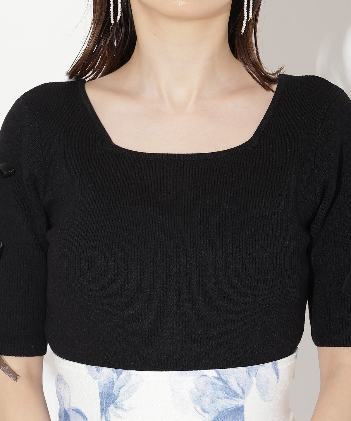 WILLSELECTION「袖リボンニットプルオーバー」|ニット・セーター|