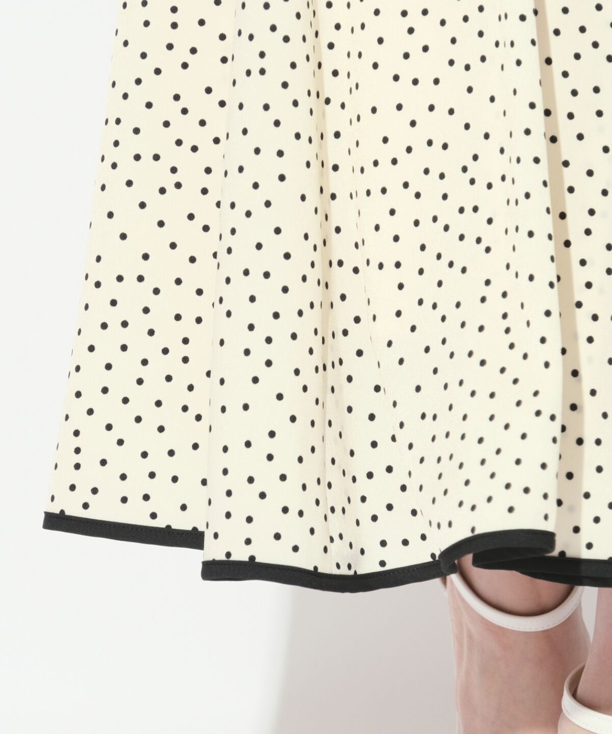 WILLSELECTION「バックスピンドルドットフレアスカート」|フレア|