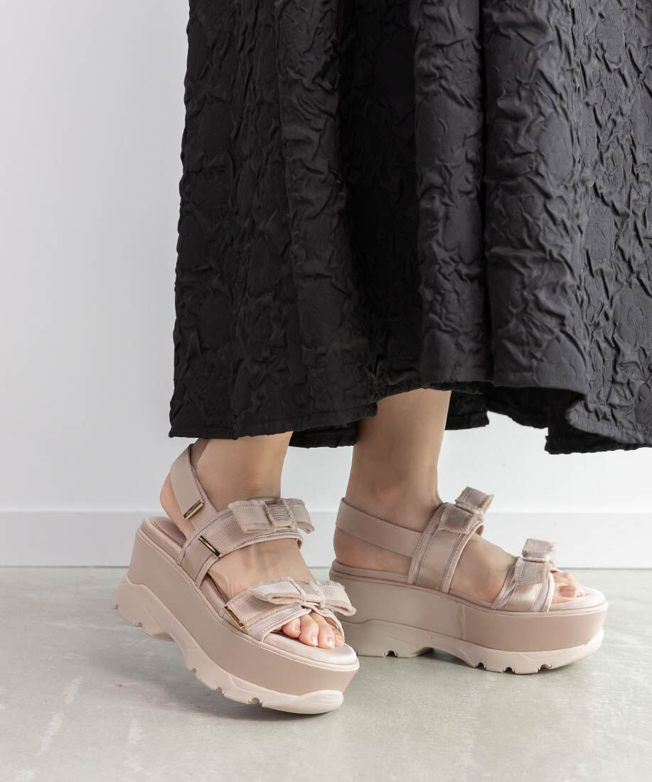  「フリンジリボンスポーツサンダル」|サンダル|