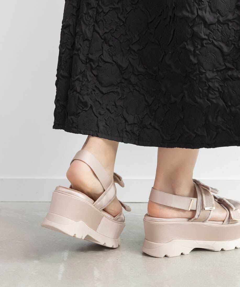  「フリンジリボンスポーツサンダル」|サンダル|