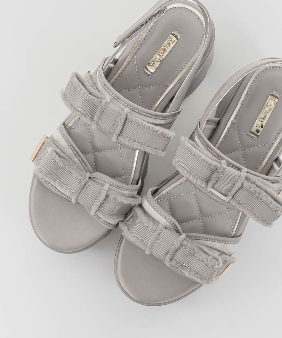  「フリンジリボンスポーツサンダル」|サンダル|