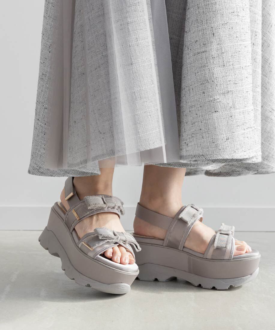  「フリンジリボンスポーツサンダル」|サンダル|