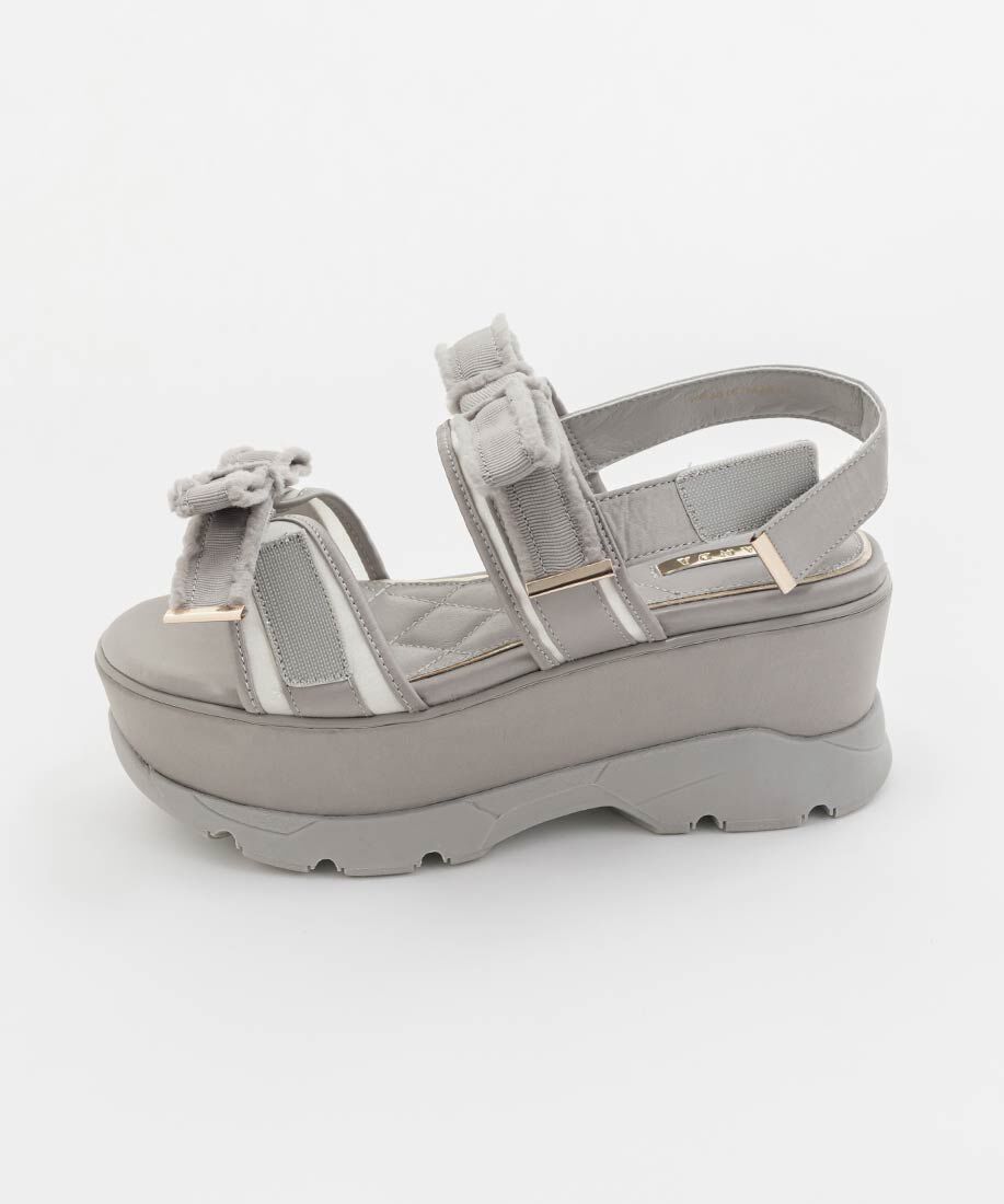  「フリンジリボンスポーツサンダル」|サンダル|