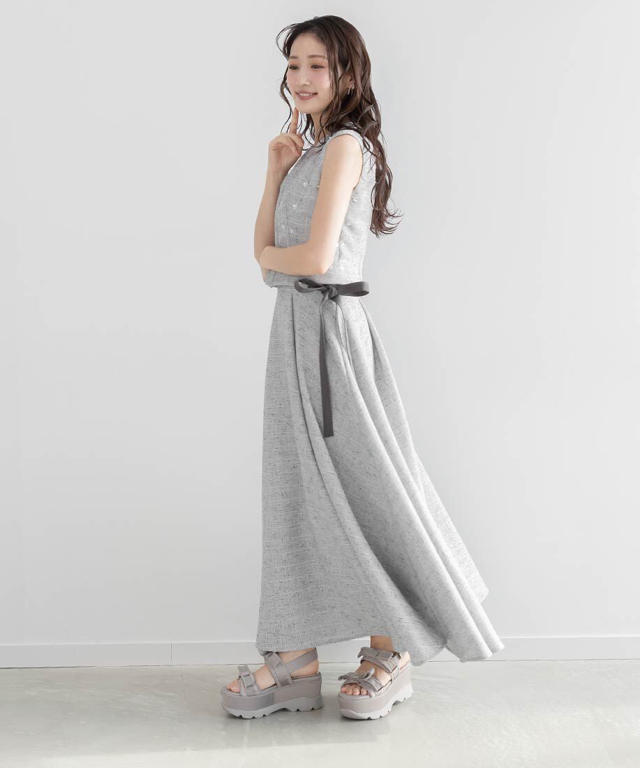  「フリンジリボンスポーツサンダル」|サンダル|