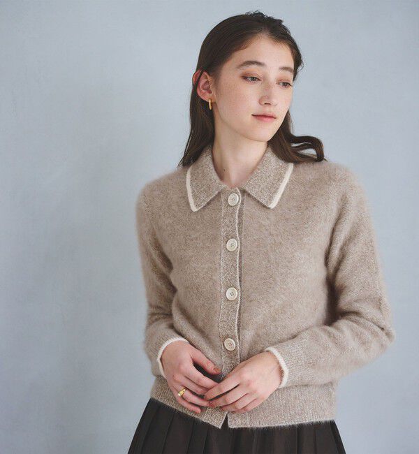 UNITED ARROWS「フォックスカシミヤ ニットポロ カーディガン」|カーディガン|