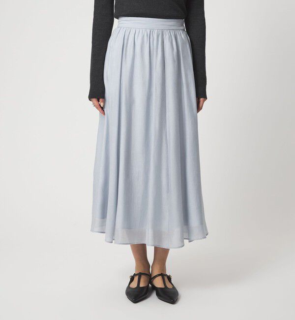 UNITED ARROWS green label relaxing「［size SHORTあり］エアリーギャザー スカート」|フレア|