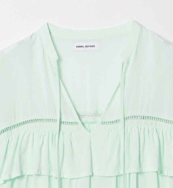 EMMEL REFINES「＜EMMEL REFINES＞EM ハシゴレース フリル ブラウス」|シャツ・ブラウス|