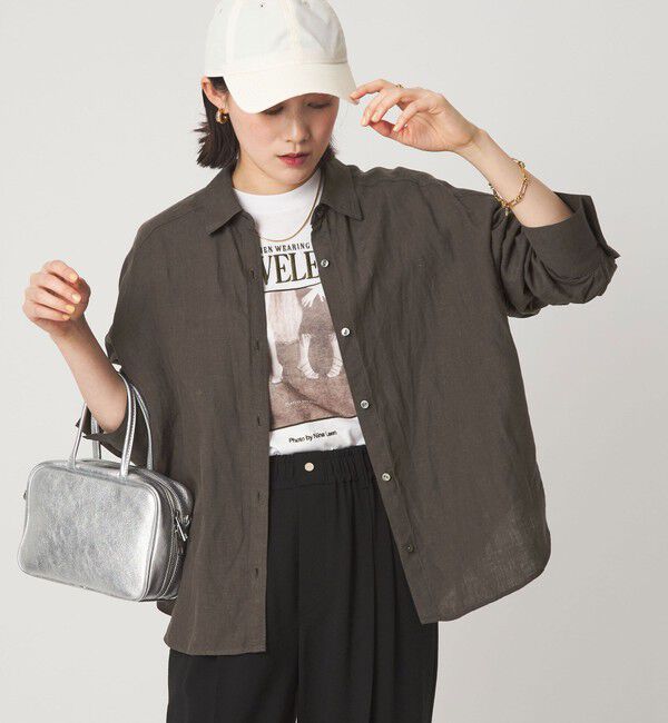 UNITED ARROWS green label relaxing「【結論シリーズ】リネンバランスシャツ［size SHORTあり］」|シャツ・ブラウス|