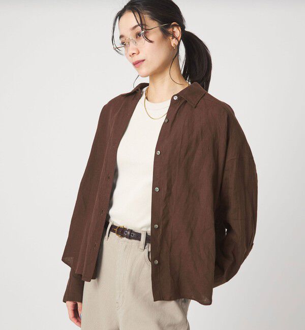 UNITED ARROWS green label relaxing「【結論シリーズ】リネンバランスシャツ［size SHORTあり］」|シャツ・ブラウス|