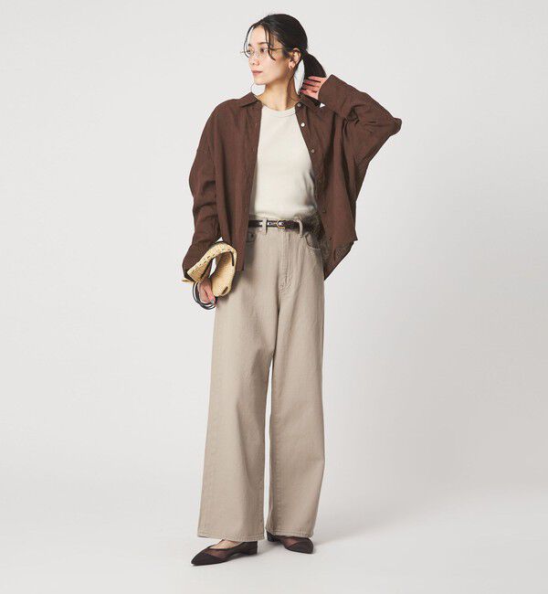 UNITED ARROWS green label relaxing「【結論シリーズ】リネンバランスシャツ［size SHORTあり］」|シャツ・ブラウス|