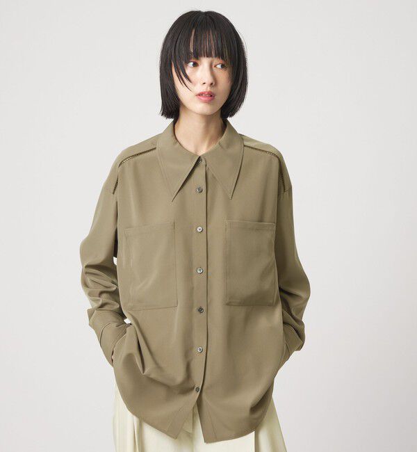 EMMEL REFINES「＜EMMEL REFINES＞EM ハシゴレース トロミシャツ」|シャツ・ブラウス|