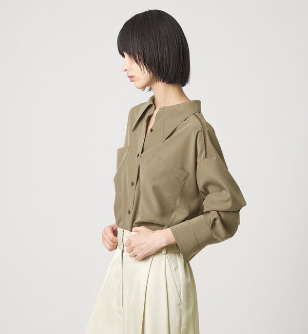 EMMEL REFINES「＜EMMEL REFINES＞EM ハシゴレース トロミシャツ」|シャツ・ブラウス|