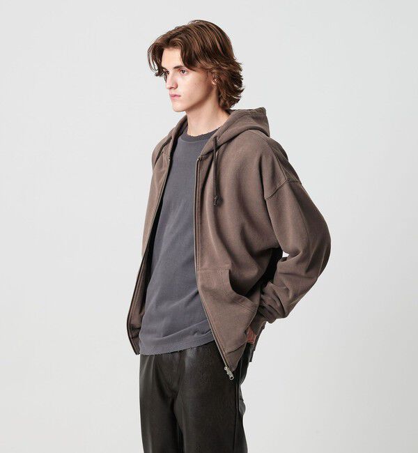 MONKEY TIME「オゾンウォッシュ フレンチテリー フルジップ フーディー」|カーディガン|