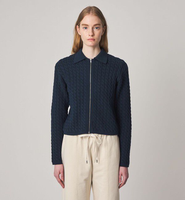 STEVEN ALAN「＜Steven Alan＞コットン ケーブル ジップ カーディガン」|カーディガン|