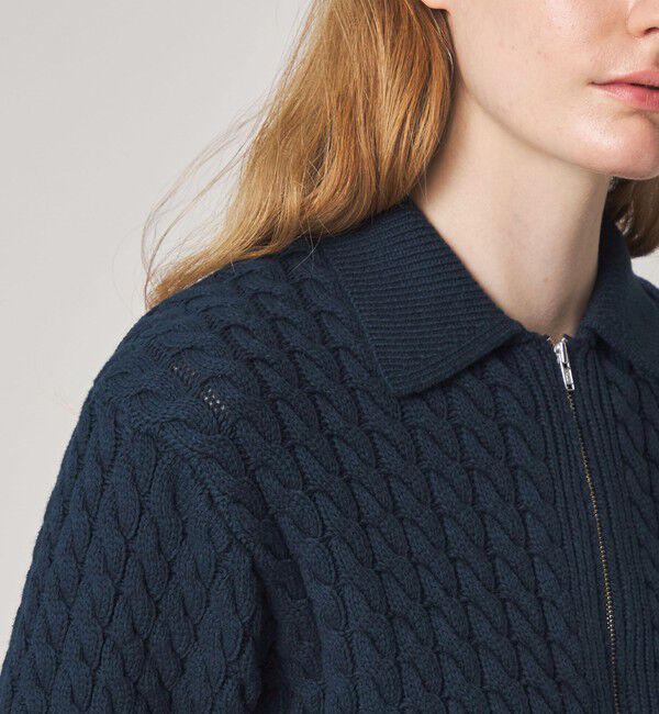 STEVEN ALAN「＜Steven Alan＞コットン ケーブル ジップ カーディガン」|カーディガン|