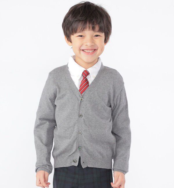 SHIPS KIDS「SHIPS KIDS:100～130cm / 14GG Vネック カーディガン」|カーディガン|
