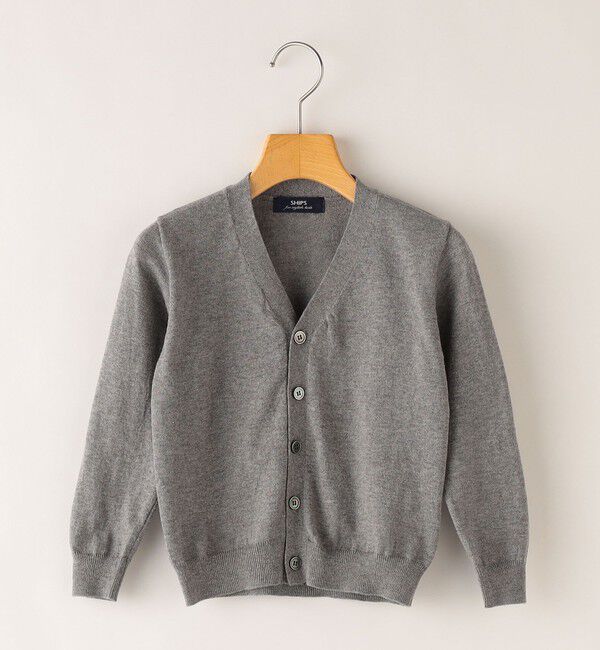 SHIPS KIDS「SHIPS KIDS:100～130cm / 14GG Vネック カーディガン」|カーディガン|