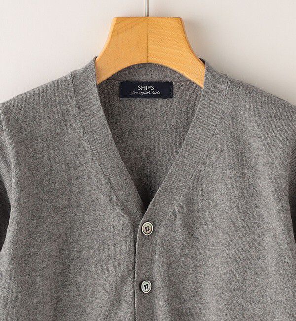 SHIPS KIDS「SHIPS KIDS:100～130cm / 14GG Vネック カーディガン」|カーディガン|