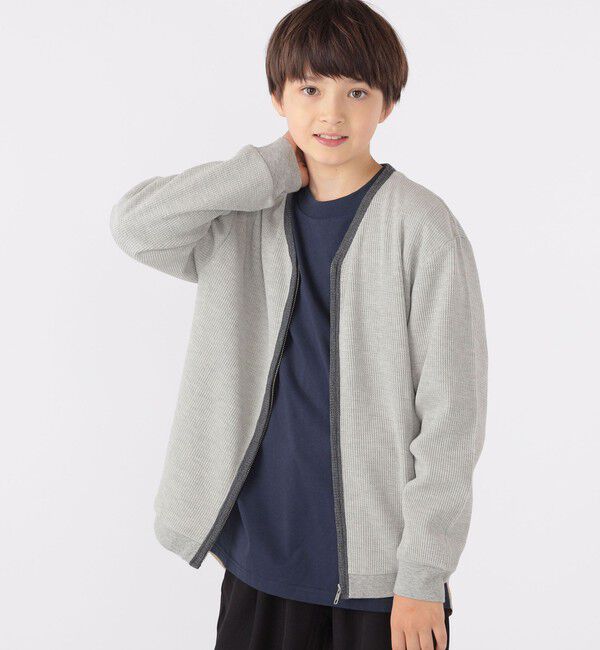 SHIPS KIDS「SHIPS KIDS:140～160cm / ワッフル カーディガン」|カーディガン|
