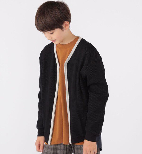 SHIPS KIDS「SHIPS KIDS:140～160cm / ワッフル カーディガン」|カーディガン|