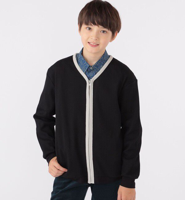 SHIPS KIDS「SHIPS KIDS:140～160cm / ワッフル カーディガン」|カーディガン|