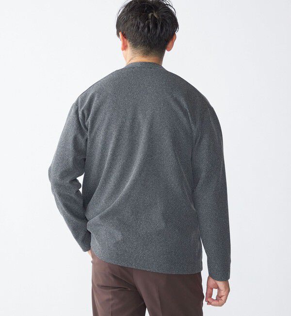 SHIPS「SHIPS:〈手洗い可能〉ドビー メッシュ ノーカラー カーディガン」|カーディガン|