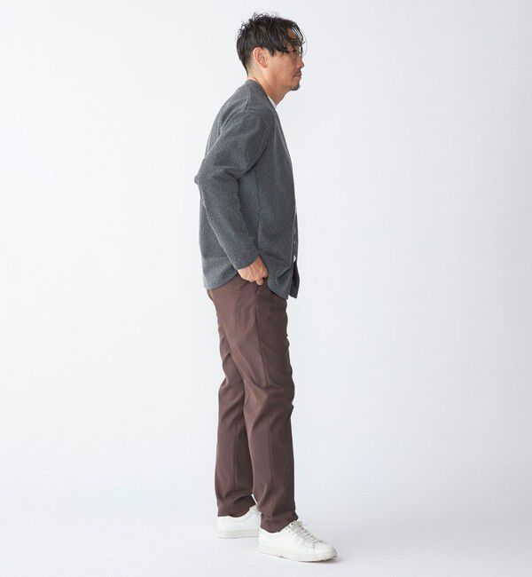 SHIPS「SHIPS:〈手洗い可能〉ドビー メッシュ ノーカラー カーディガン」|カーディガン|