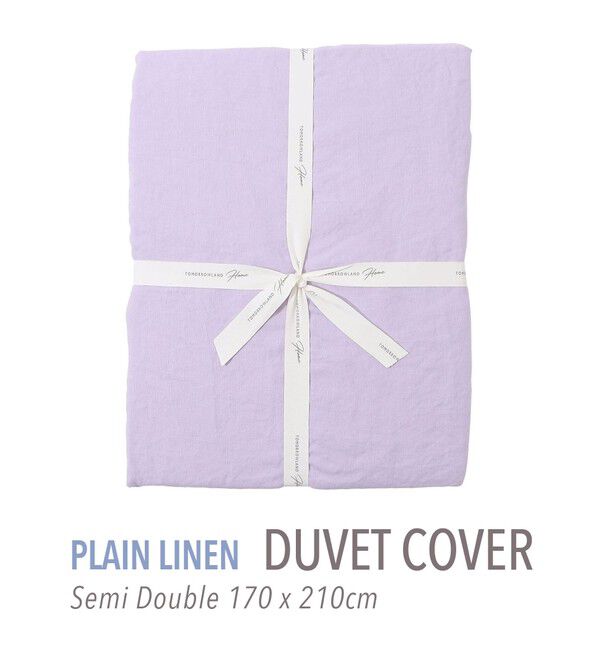 TOMORROWLAND HOME「プレーンリネン 掛布団カバー（セミダブル）」|その他|73 ライトパープル