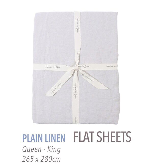 TOMORROWLAND HOME「プレーンリネン フラットシーツ（クイーン～キング）」|その他|13 ライトグレー