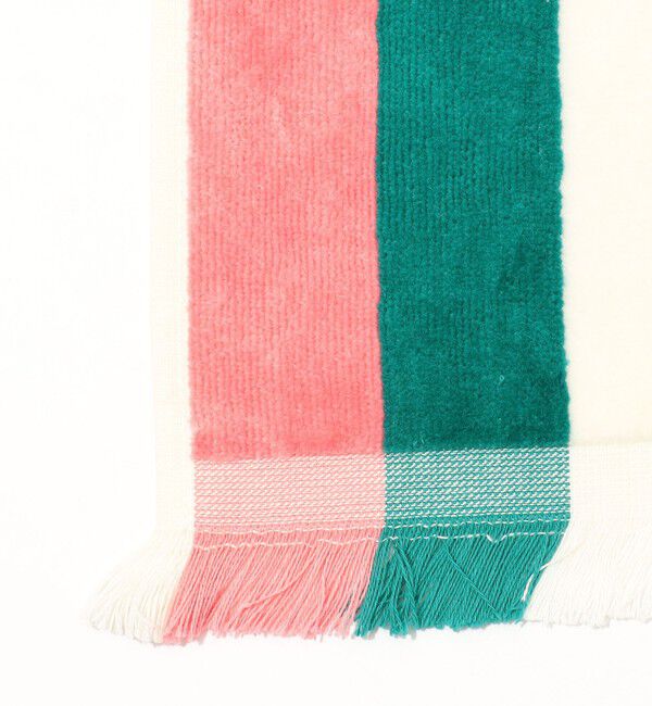 TOMORROWLAND HOME「コットンストライプ ベルベットビーチタオル」|タオル|