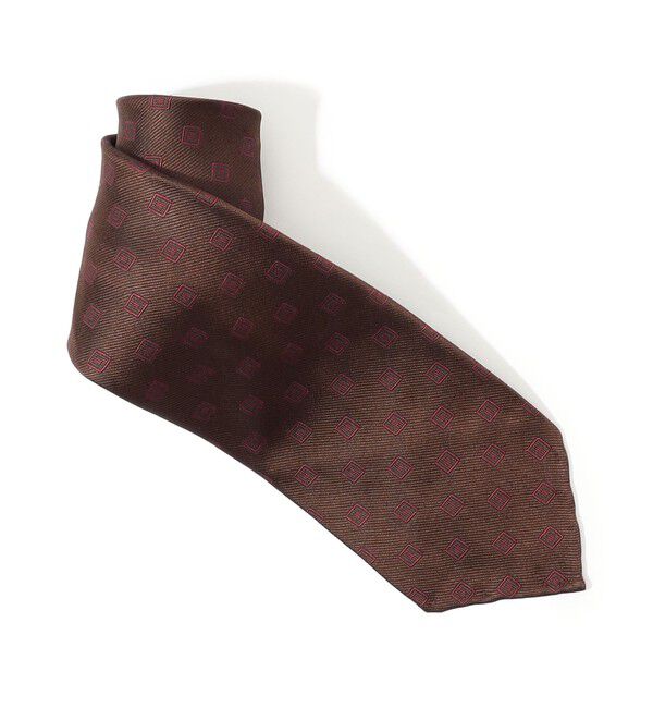 TOMORROWLAND GOODS「LE LYS シルクジャガード 小紋柄ネクタイ」|ネクタイ・蝶ネクタイ|48 ブラウン系