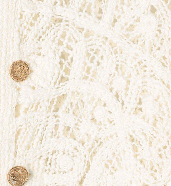 MACPHEE「コットンエンブロイダリー クルーネックジャケット」|ノーカラージャケット|