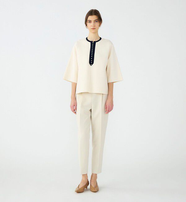 Ballsey「パールコンビ Aラインプルオーバー」|ニット・セーター|