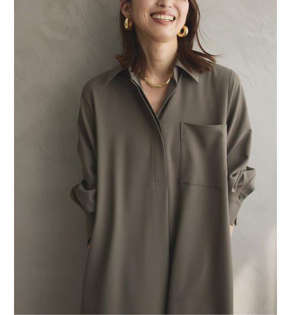 VERMEIL par iena「スキッパーシャツワンピース」|ワンピース|