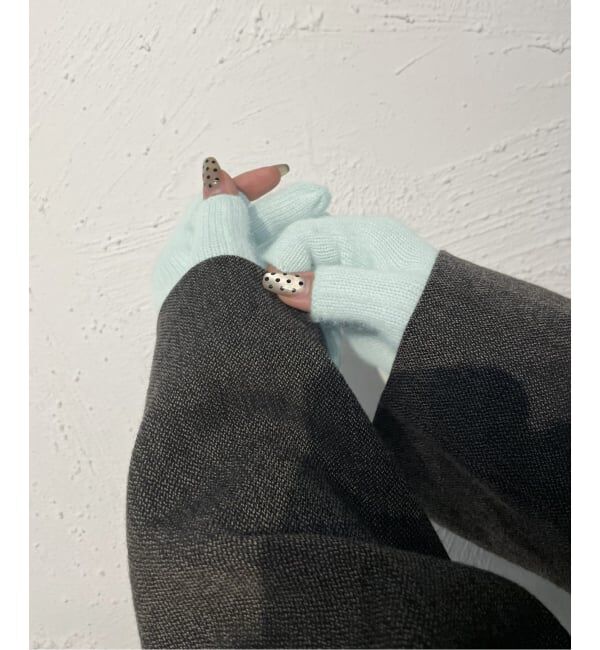 IENA LA BOUCLE「LABOUCLE 5本指グローブ」|手袋|サックスブルー