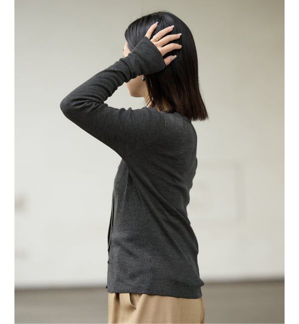 IENA LA BOUCLE「IENA LA BOUCLE ウールテレコカーディガン」|カーディガン|