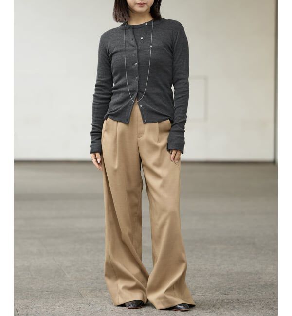 IENA LA BOUCLE「IENA LA BOUCLE ウールテレコカーディガン」|カーディガン|