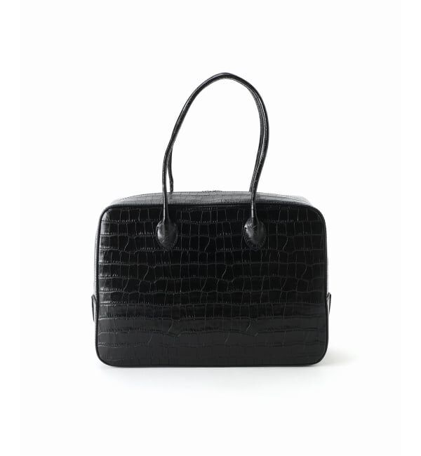 VERMEIL par iena「MAISON CANAU メゾン カナウ ボックスボストンL別注クロコ型押し」|トートバッグ|