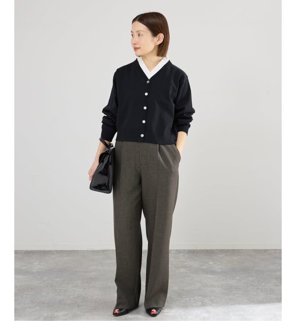 IENA「ウォッシャブル 2WAYフリルニットカーディガン」|カーディガン|