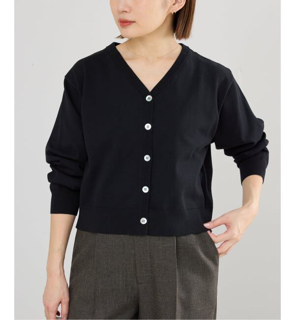 IENA「ウォッシャブル 2WAYフリルニットカーディガン」|カーディガン|