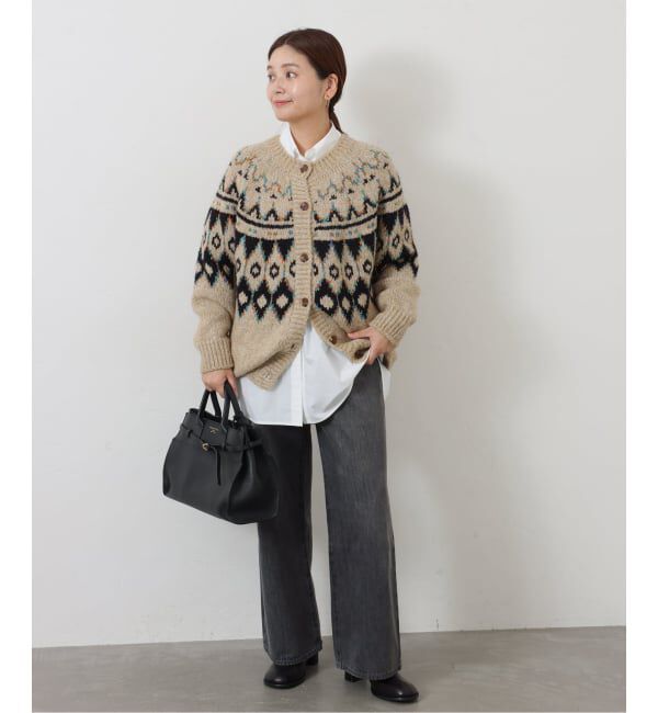 JOURNAL STANDARD「【GREEN BUTTER/グリーンバター】ALPACA NORDIC CARDIGAN」|カーディガン|