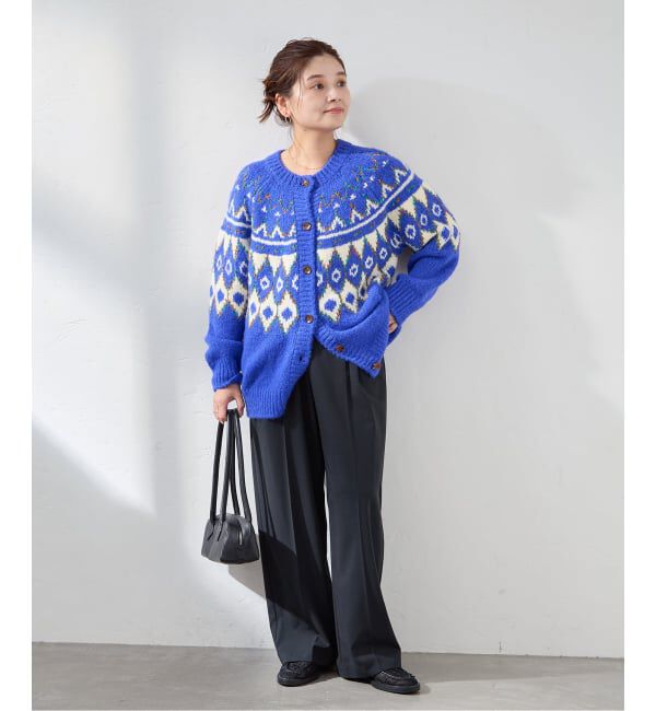 JOURNAL STANDARD「【GREEN BUTTER/グリーンバター】ALPACA NORDIC CARDIGAN」|カーディガン|