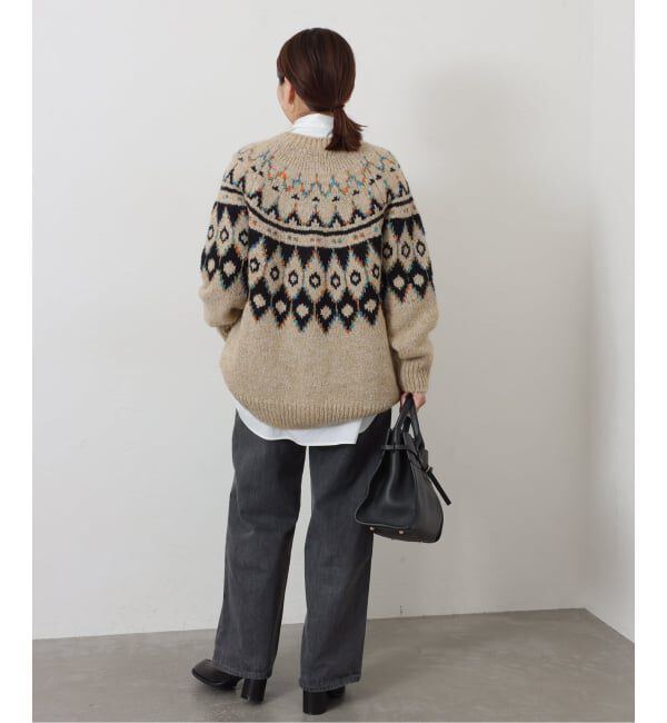JOURNAL STANDARD「【GREEN BUTTER/グリーンバター】ALPACA NORDIC CARDIGAN」|カーディガン|