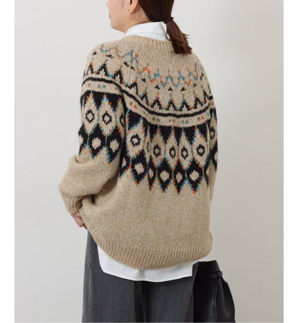 JOURNAL STANDARD「【GREEN BUTTER/グリーンバター】ALPACA NORDIC CARDIGAN」|カーディガン|