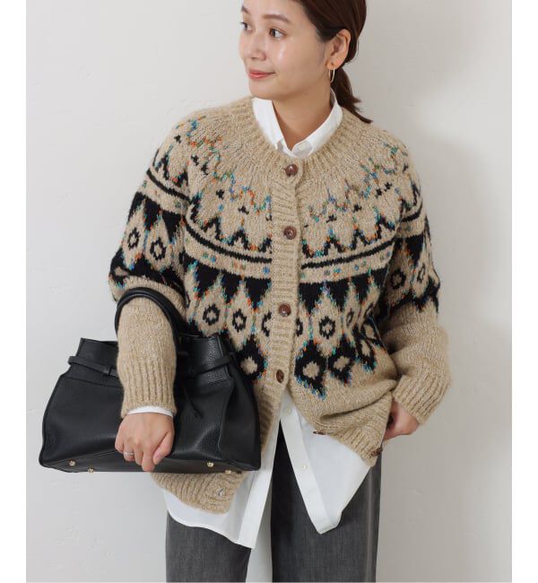 JOURNAL STANDARD「【GREEN BUTTER/グリーンバター】ALPACA NORDIC CARDIGAN」|カーディガン|