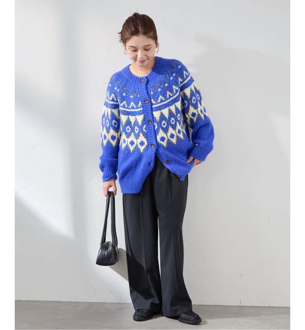 JOURNAL STANDARD「【GREEN BUTTER/グリーンバター】ALPACA NORDIC CARDIGAN」|カーディガン|